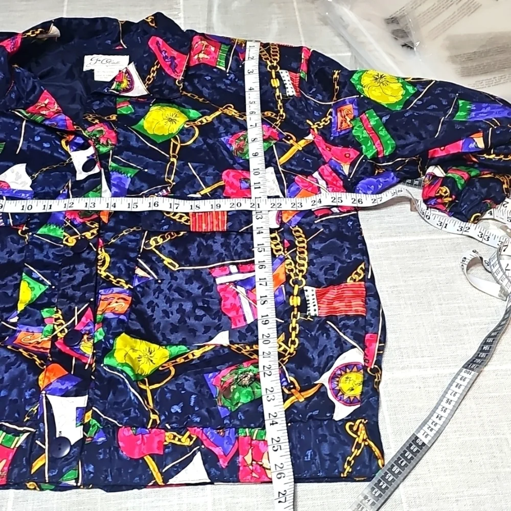 Vintage G. Oberti Silky Bomber Jacket, Size XL - Picture 7 of 11